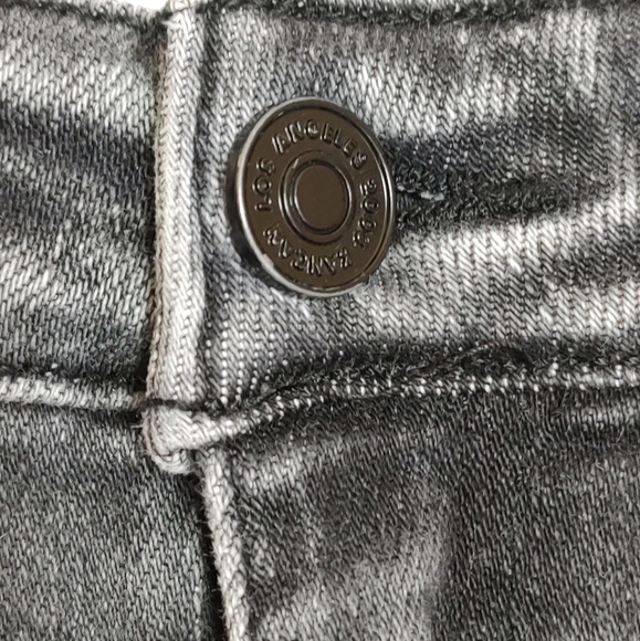 Kancan Women's Skinny Gray Frayed Hem Jeans - Picture 4 of 10